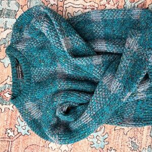 Vintage Peter England Teal and Gray Sweater